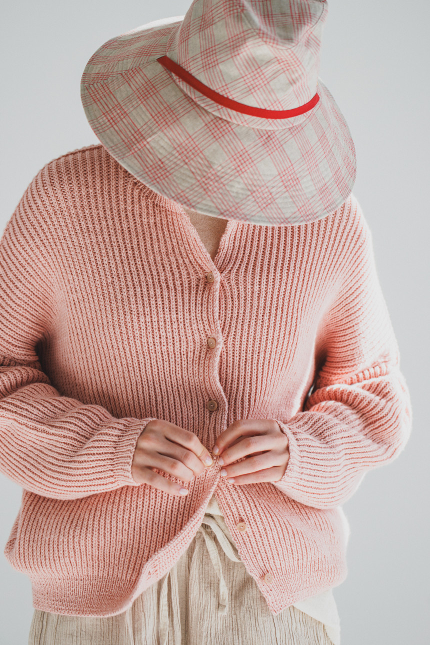 [DARUMA Knit Kit] 턱 슬리브 카디건 실 키트(한국어패턴)